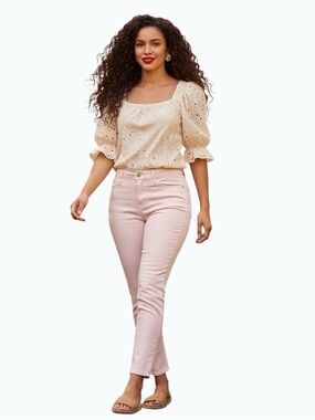 Old Navy Rockstar Mid-Rise Skinny Jeans Pale Pink Size 4